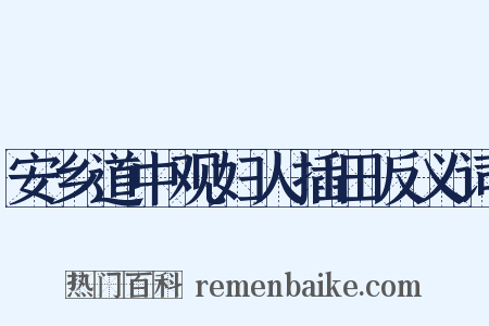 安乡道中观妇人插田反义词是什么意思的图片